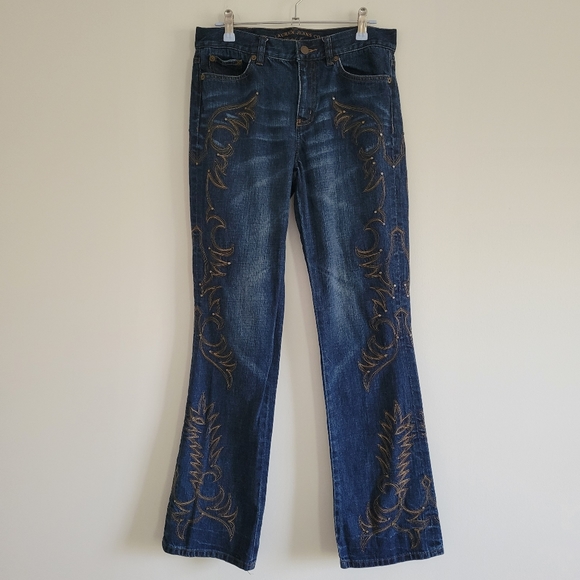 Lauren Ralph Lauren Denim - VTG Lauren Ralph Lauren Embroidered with Stud Classic‎ Bootcut Denim 2